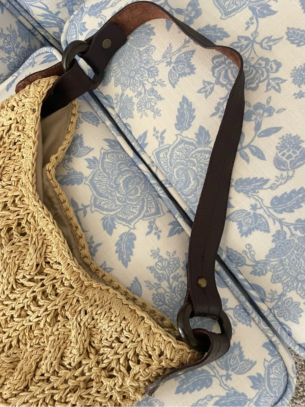 Gap Vintage Y2K Woven Straw Hobo Shoulder Bag Purse Beach Boho Neutral